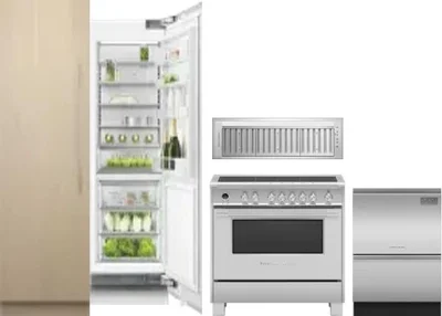 5 Piece Package Includes Refrigerator, Freezer, Range, Hood And Dishwasher
